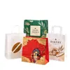 Bolsas de Papel para Hornear Café Personalizadas con Cuerda Redonda y Cuerda Plana, Bolsas de Regalo, Bolsas de Regalo para Ropa, Bolsas de Papel Kraft Tipo Tote para Empaques para Llevar