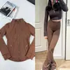 Calça Esportiva Uarun Feminina de Cintura Alta Flare, Justa, Alta Elasticidade, Sensação de Pele Nua, Calça de Corrida e Yoga de Cintura Alta