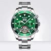 Reloj mecánico automático Green Water Ghost Tourbillon para hombre, reloj para hombre, calendario multifuncional, luminoso, resistente al agua, TikTok