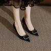 Zapatos de Mujer 2025 Primavera y Verano Piel Suave Tacones Altos Zapatos de Primavera para Mujer Zapatos Individuales Bonitos de Mujer Estilo Primavera 2025 Zapatos de Mujer