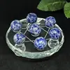 Placa de matriz de siete estrellas de bola de cristal de piedra natural transfronteriza adornos de feng shui logo de mineral de piedra original pulido adornos para el hogar sala de estar porche