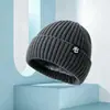 Chapéu de Lã Quente de Pelúcia da Moda Unissex para Inverno Proteção contra Frio ao Ar Livre Chapéu Pulôver Chapéu de Tricô Versátil