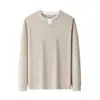 Sudadera de punto con cuello en V multicolor para hombre con forro de mezcla de seda de morera y cachemira, top de punto casual para negocios