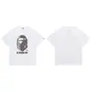 Suministro Mayorista Transfronterizo de Marca de Moda, Dropshipping de Comercio Exterior, Camiseta de Manga Corta Pesada Bape Cabeza de Mono Tiburón 260g 25