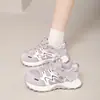 Antiderrapante Casual Moda Malha Dupla Respirável Tênis de Corrida Novo Verão Aumento de Altura Sapatos de Pai Solado Grosso Esportes 2026