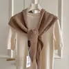 Bufanda Triangular de Punto Beige con Calados para Mujer, Chal, Chaleco, Bufanda para el Cuello, Falda de Alta Gama, Bufanda para la Cintura, Bufanda Cinturón