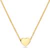 Colar de Corrente Clavicular Simples e Elegante Europeu e Americano Ouro 18K Coração Brilhante 12mm Aço Inoxidável Casal Pode Ser Gravado Atacado