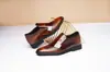 Zapatos de Vestir de Cuero para Hombres Mayores que Aumentan la Estatura, Estilo Coreano Tallados Casuales Puntiagudos, Zapatos de Novio para Boda 20252
