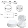 Material de Empaque Personalizado 10g Malla Elástica Redonda Blanca con Espejo Revestimiento Interior Extraíble Hebilla Caja para Base de Maquillaje Líquida Air Cushion