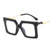 Nuevo Armazón de Gafas Transfronterizo Europeo y Americano Marco Cuadrado Moderno Patilla Metálica con Resorte Personalizado Tr90 Espejo Plano 7113