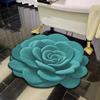 Alfombra de baño morada de fuego de buena suerte, alfombra absorbente con forma tridimensional 3D, alfombra de flores, alfombra de tierra de diatomeas para baño, secado rápido