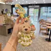 Boneca Criativa Poodle em Pé Fofa Engraçada Chaveiro de Boneca Pelúcia Vestido Boneca Filhote Pendurado na Bolsa Mulheres