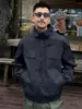 Jaqueta de Piloto Retrô Americana Masculina Primavera e Outono Roupa de Trabalho Funcional Jaqueta Gola Alta Moderna Estilosa Top de Alta Qualidade