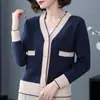 Cardigan de Tricô Moderno ZLS Primavera/Outono, Suéter Feminino Estilo Curto, Coleção 2025, Peça de Roupa Externa Chique