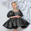 Vestido infantil, vestido de princesa, vestido de niña de hilo blanco abullonado, vestido de noche para desfile, vestido de presentadora para niña de las flores