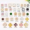 Nuevas Cuentas Espaciadoras de Zircón Cuadrado Colorido Incrustado Trébol de Cuatro Hojas Pulsera de Cristal DIY Pulsera Accesorios de Lujo Accesibles