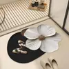 Alfombrilla de baño de tierra de diatomeas, absorbente y antideslizante, adecuada para baños, dormitorios y entradas; un diseño floral elegante que también es resistente a la suciedad y perfecto para baños