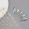 Adesivos de Unha Estrela e Lua Planos 3D Hot Stamping Dourado e Prateado Deus Sol Estrela e Lua Adesivos de Unha Joias Estilo Dh