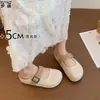 Em Estoque~ Chinelos de Linho com Solado Grosso Estilo Birkenstock para Mulheres, Adequados para Uso Externo no Verão, Sandálias Slip-On Lazy Mary Jane