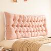 Almofada de Cabeceira de Cama Estilo Ins, Travesseiro de Cama, Tatame Grande com Encosto, Capa Macia com Alças Removíveis, Lavável