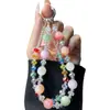 Cadena Original de Teléfono Móvil de Lujo Ligero, Nuevo Estilo Veraniego, Colgante de Abeja, Flor, Loto, Mariposa con Cuentas de Cristal, Cadena Colgante, Cordón para Mujer