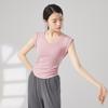 Ropa de práctica, camisetas sin mangas de verano para danza moderna, ropa de entrenamiento corporal para danza clásica para mujer, ropa de baile con cuello en V para uso diario