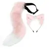 Nuevo Juguete de Cola Cosplay Orejas de Gato Set de Cola de Gato Estilo Japonés Zorro Hecho a Mano Accesorios para Catgirl Correas Diadema