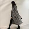 Abrigo de Lana para Mujer 2023 Otoño e Invierno Nuevo Estilo Coreano Moda Clásico Pata de Gallo Largo Medio Sobre la Rodilla Abrigo de Lana
