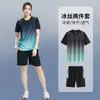 Roupas de Secagem Rápida Camiseta Esportiva Feminina de Manga Curta Solta Verão Seda de Gelo Yoga Fitness Treinamento Corrida plus size Top de Montanhismo