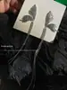 Brinco de Orelha Borboleta Brincos de Franja Femininos Sem Furos na Orelha Brincos Longos de Elfo Exagerados Design de Nicho Sentido de Moda Pendurado na Orelha Estilo Frio
