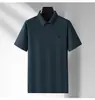 Camisa polo sin costuras para hombre de nailon-spandex, seda de hielo, manga corta, ligera, camisa de aire acondicionado, polo con cuello, uniforme de equipo para hombre, ropa de trabajo, hecho a medida
