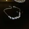 Pulsera Geométrica de Circonita de Lujo Ligero y Alta Gama para Mujer, Pulsera Transfronteriza de Moda y Versátil, Joyería para el Día de San Valentín Chino, Venta al por Mayor de Accesorios en Yiwu