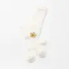 Medias para Niña Primavera y Otoño Algodón Fino Leggings para Niña Bebé Estilo Coreano con Pétalos Medias Infantiles
