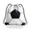 Mochila con cordón temática de balón, bolsa de almacenamiento portátil, bolsa de mano con cordón, bolsa con cordón, mochila escolar