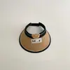 Sombrero de Paja con Visera Solar con Forma de Oso para Niños de Verano, Protección Solar, Visera Unisex para Bebé, Sombrero Plegable para Exteriores, Ala Ancha, Estilo Delgado
