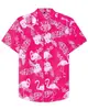Camisa Hawaiana con Dibujos Animados Impresión 3D Cuello Redondo Manga Corta Sin Planchar Camisa para Hombre Top Casual