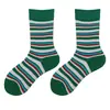Nuevos Calcetines de Algodón para Mujer Europeos Miu Rayas Casual Adelgazantes Rejuvenecedores Rayas Horizontales Color de Contraste Longitud Media Apilados