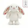Pelúcia de Coelho Floral Coelho de Orelhas Caídas Fofo Boneca Companheiro Infantil Presente Boneca de Lançar para Casamento