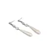 Brincos de Franja Gota de Água Pérola Francesa Clipe de Orelha Espiral de Mosquito Feminino 2025 Novos Brincos de Alto Padrão Estilo Chinês Brincos