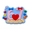 Novo Estilo Digital 67 Furos Charms para Sapato Crocs Acessórios Desenho Animado SIXSEVEN Borracha Macia Acessórios para Sapato Decoração Presentes Atacado