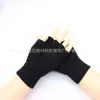 Luvas de Inverno Pretas de Cinco Dedos, Quentes, Elásticas, de Acrílico, Tricotadas, Compatíveis com Tela de Toque, à Prova de Frio, Estilosas para o Trajeto
