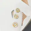 Botones metálicos incrustados de diamantes estilo lujo, botones decorativos redondos de aleación a la moda para abrigos, vestidos y trajes, botones para coser a mano DIY