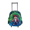 Mochila Escolar con Ruedas Modelo Nuevo Transfronteriza para Niños de 12 Pulgadas, Mochila de Estudiante de Primaria Rígida, Mochila Escolar de Jardín de Infancia con Dibujo de Kuromi