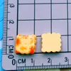 Mini Casa Comida Brinquedo Pão Biscoito Croissant Grampo de Cabelo Elástico Pegador Ímã de Geladeira DIY Acessórios de Resina