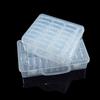 Caja de almacenamiento transparente para tarjetas de traje, joyería, cuentas de pescado, herrajes, caja rectangular de plástico, caja de embalaje para exhibición de muestras