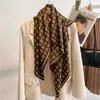 Nuevo Pañuelo Cuadrado Grande con Patrón de Seda Diagonal Geométrico, Seda Artificial Estampada, Chal de Moda y Versátil, Pañuelo para la Cabeza, Bufanda para Mujer