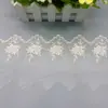 Adorno de Encaje Soluble en Agua de Alta Gama 11 cm de Ancho Lolita Vestido de Novia Falda Adorno para la Cabeza Tela de Malla Bordada