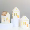 Portavelas Decorativo de Casa de Cerámica Creativo para el Hogar Simple Moderno Adornos de Escritorio Artesanía Estilo Nórdico Adornos