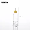 Frasco de Óleo Essencial com Tampa de Grão de Madeira Transparente e Conta-gotas de Borracha, Frasco Vazio para Essência e Cosméticos, Frascos de Distribuição de Óleo Essencial para Venda no Atacado