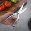 Tijeras fuertes para huesos de pollo de acero inoxidable tijeras de cocina tijeras para alimentos domésticas tijeras multiusos para espinas de pescado herramienta de cocina tijeras